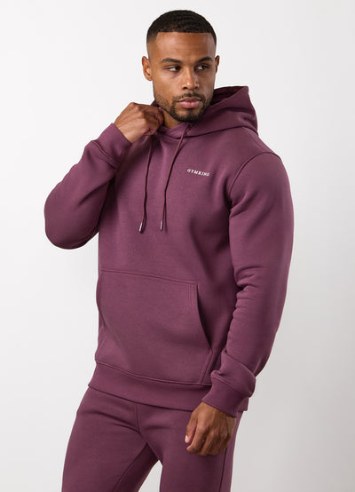Gym King Fundamental Linear Fleece Hood - Mulberry