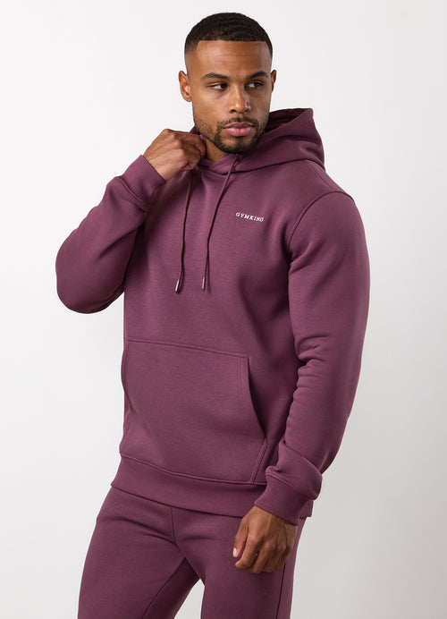 Gym King Fundamental Linear Fleece Hoodie - Mulberry
