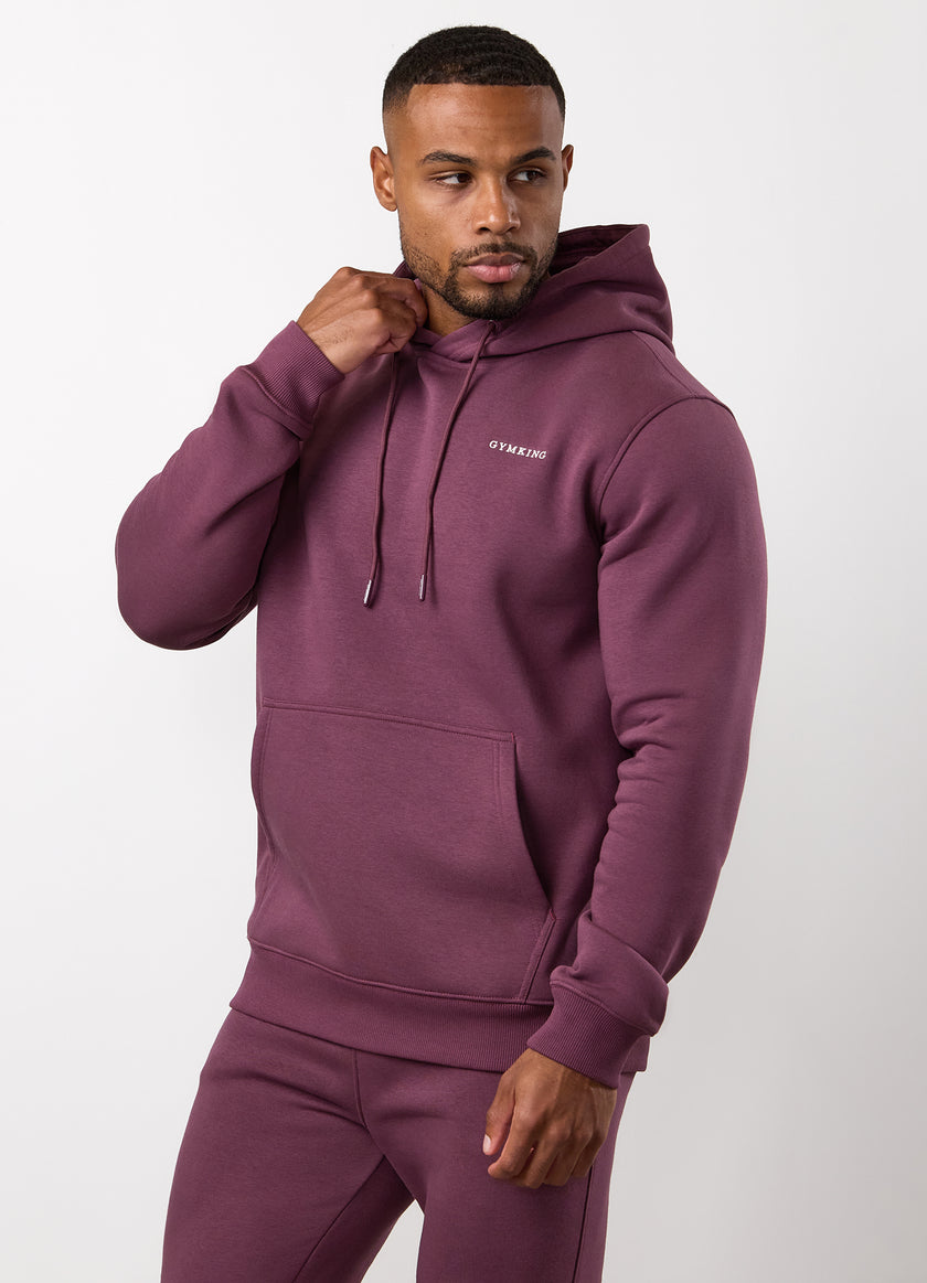 Gym King Fundamental Linear Fleece Hood - Mulberry