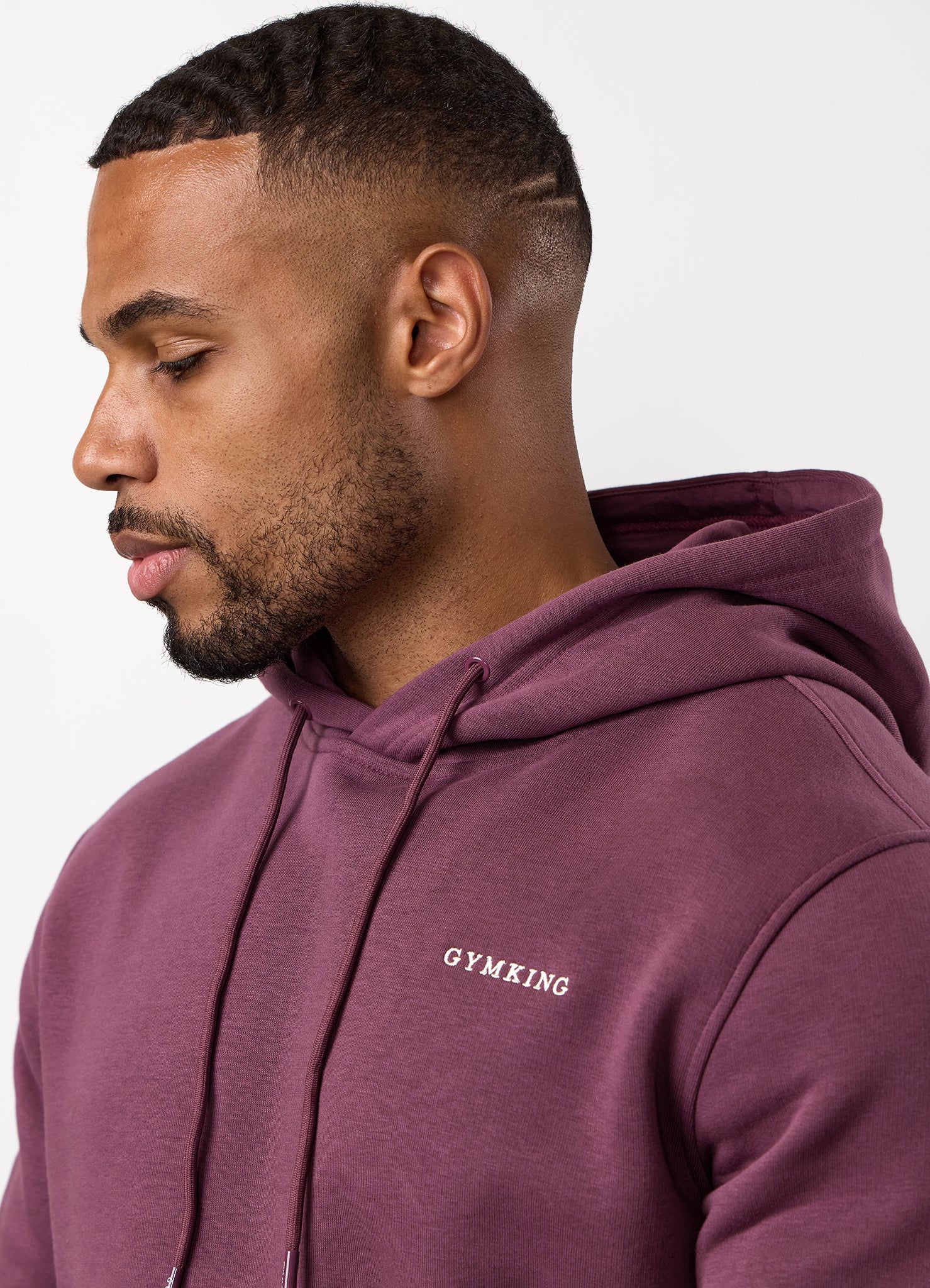 Gym King Fundamental Linear Fleece Hood - Mulberry