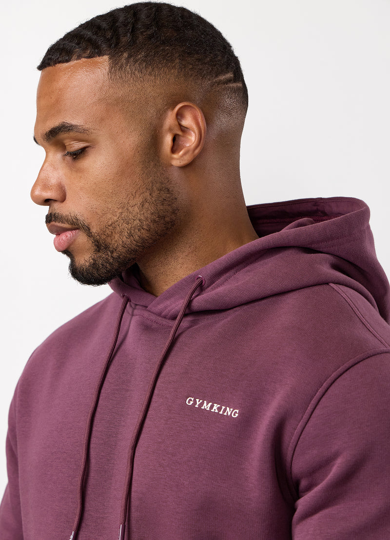 Gym King Fundamental Linear Fleece Hood - Mulberry