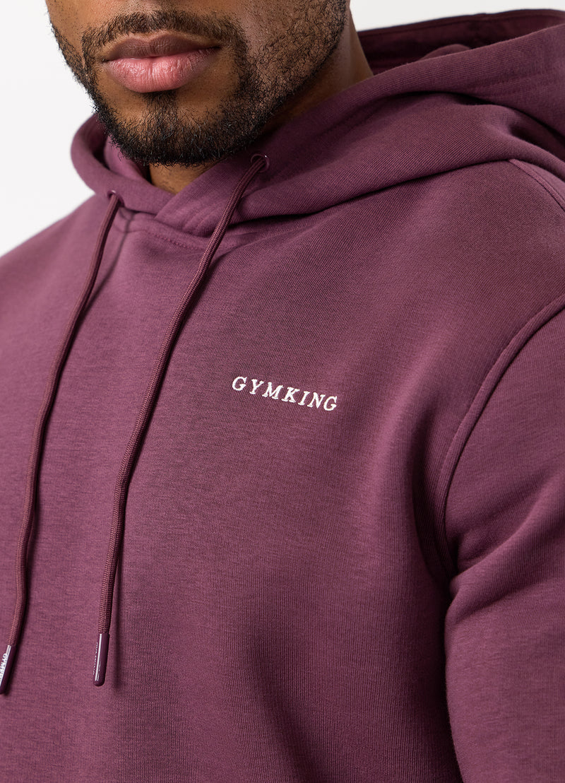 Gym King Fundamental Linear Fleece Hood - Mulberry