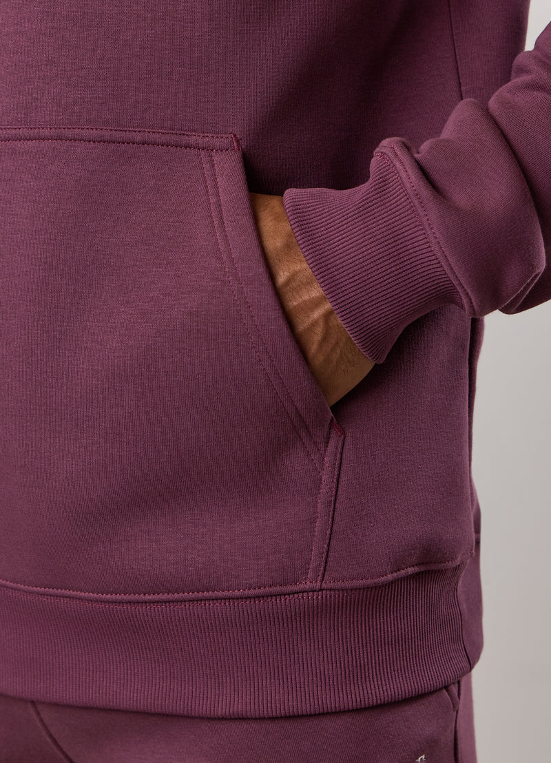 Gym King Fundamental Linear Fleece Hood - Mulberry
