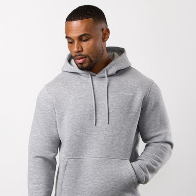 Gym King Fundamental Linear Hoodie - Grey Marl