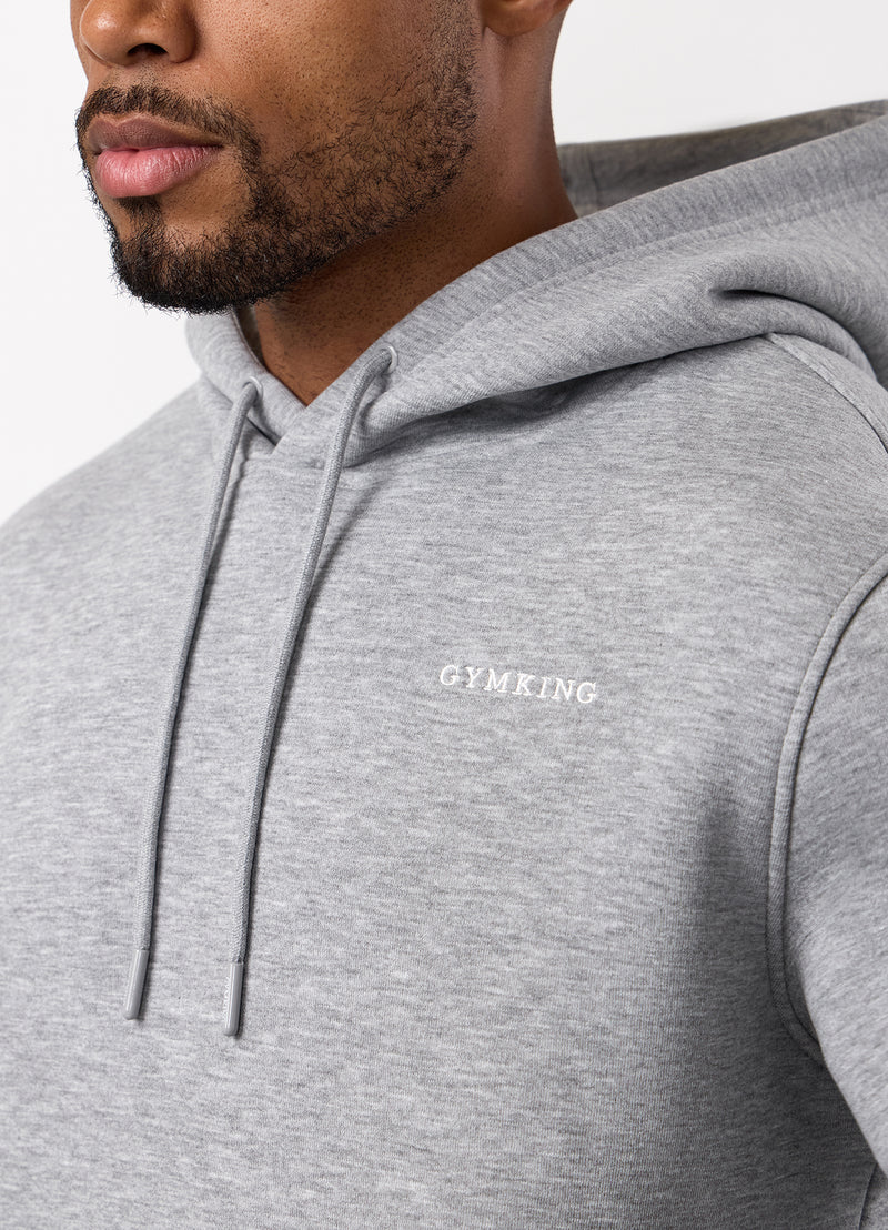 Gym King Fundamental Linear Straight Leg Tracksuit - Grey Marl