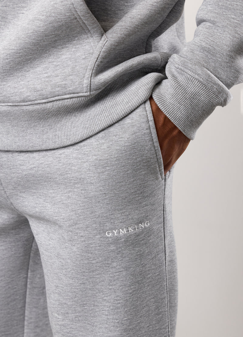 Gym King Fundamental Linear Straight Leg Jogger - Grey Marl