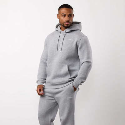 Gym King Fundamental Linear Straight Leg Tracksuit - Grey Marl