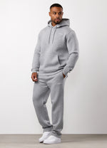 Gym King Fundamental Linear Straight Leg Tracksuit - Grey Marl