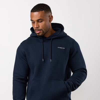 Gym King Fundamental Linear Hoodie - Navy