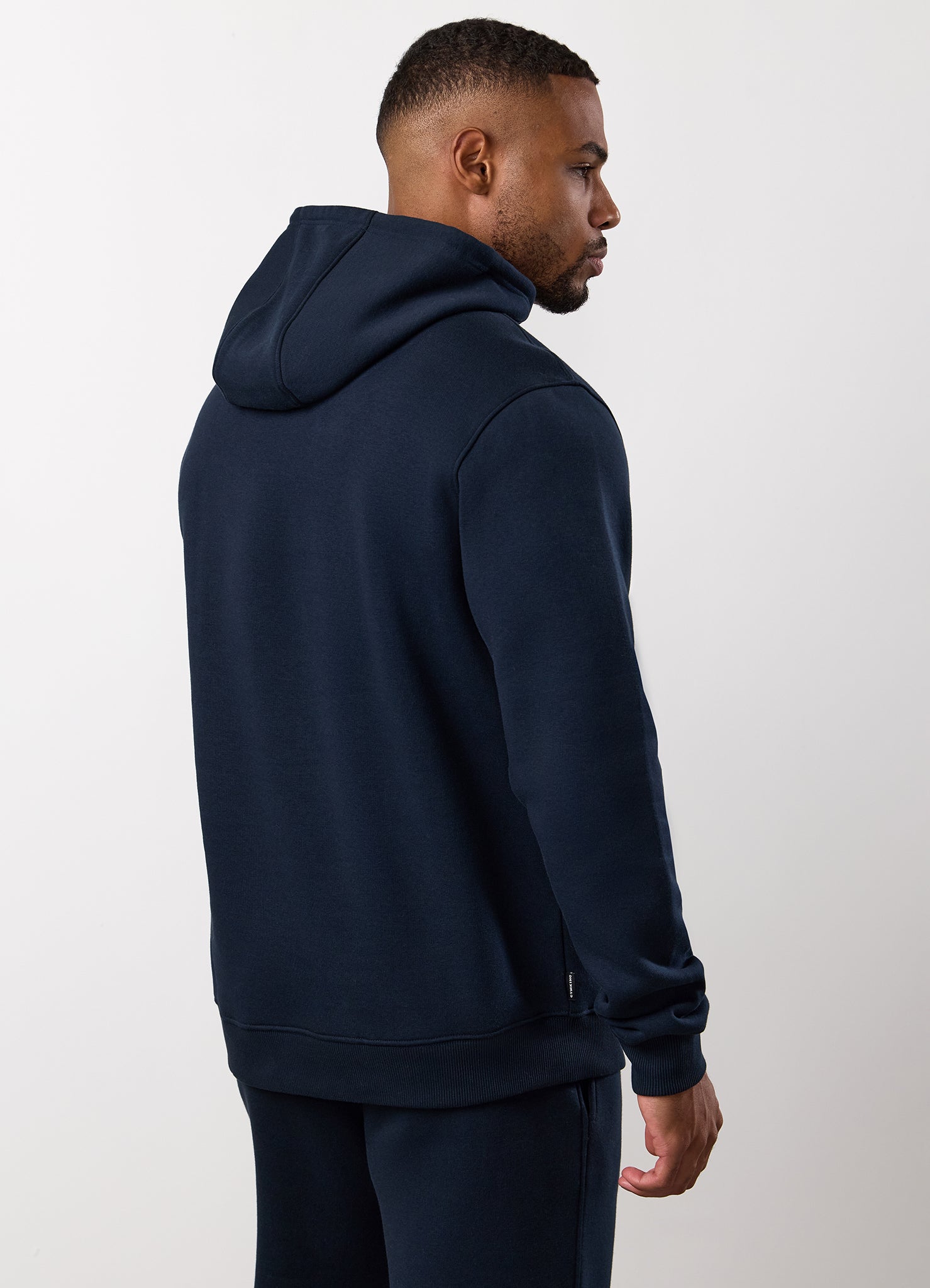 Gym King Fundamental Linear Hoodie - Navy