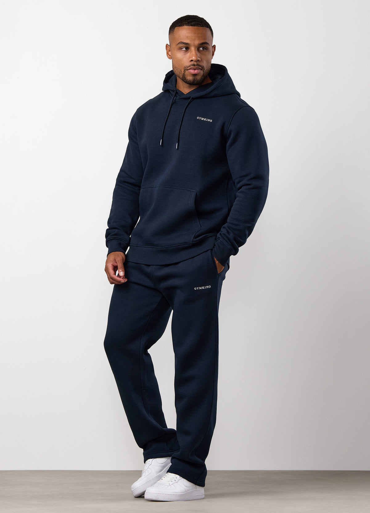 Gym King Fundamental Linear Hood Tracksuit - Navy