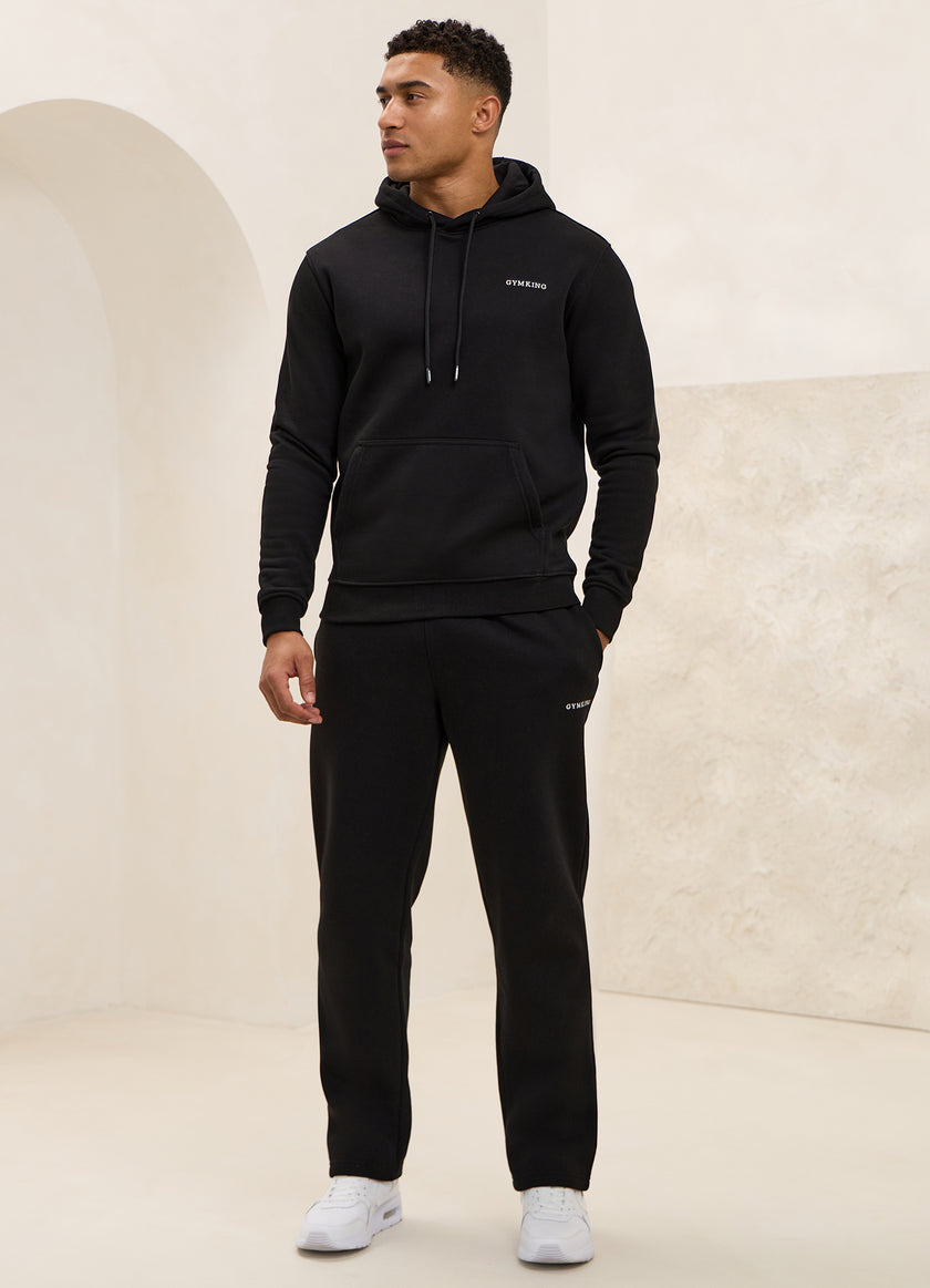 Gym King Fundamental Linear Straight Leg Tracksuit - Black