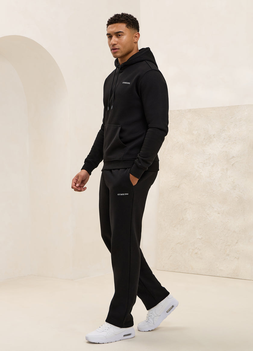 Gym King Fundamental Linear Straight Leg Tracksuit - Black