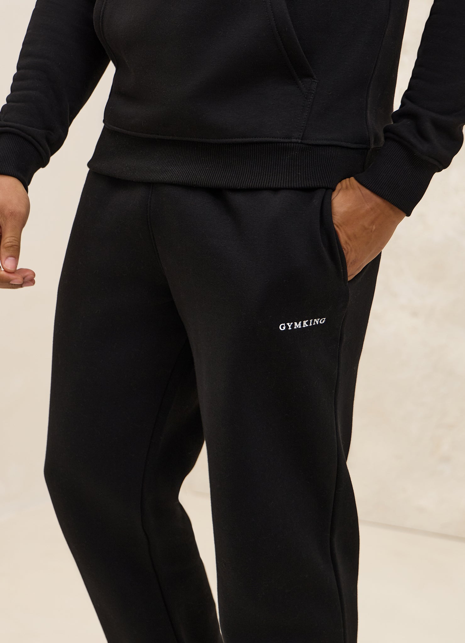 Gym King Fundamental Linear Straight Leg Jogger - Black