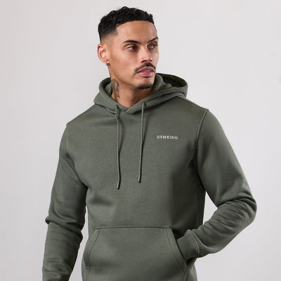 Gym King Fundamental Linear Hoodie - Deep Olive