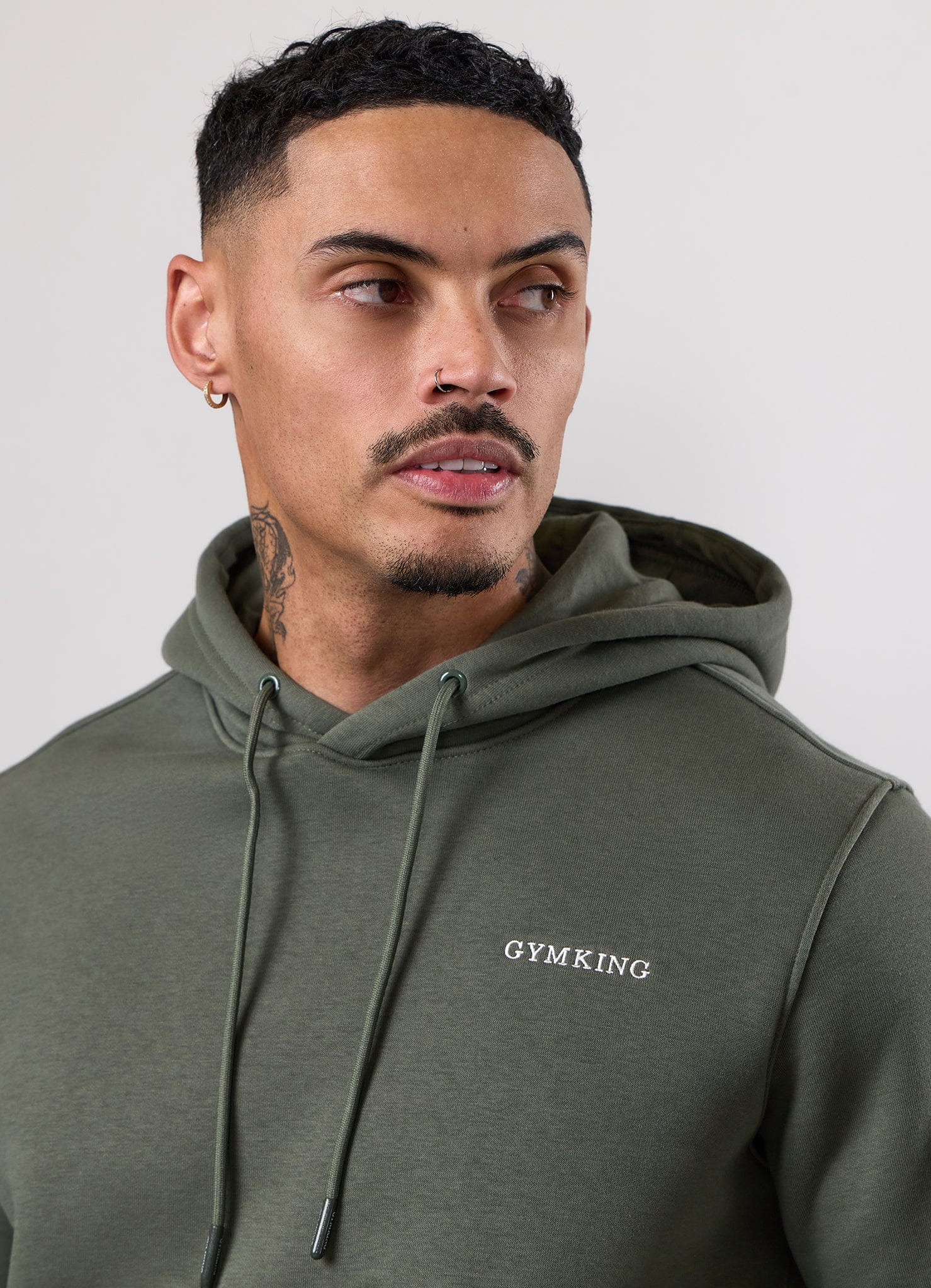 Gym King Fundamental Hood Tracksuit - Deep Olive