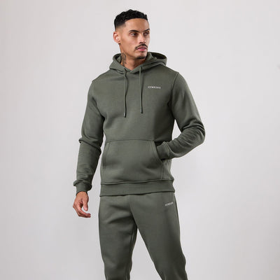 Gym King Fundamental Linear Hood Tracksuit - Deep Olive