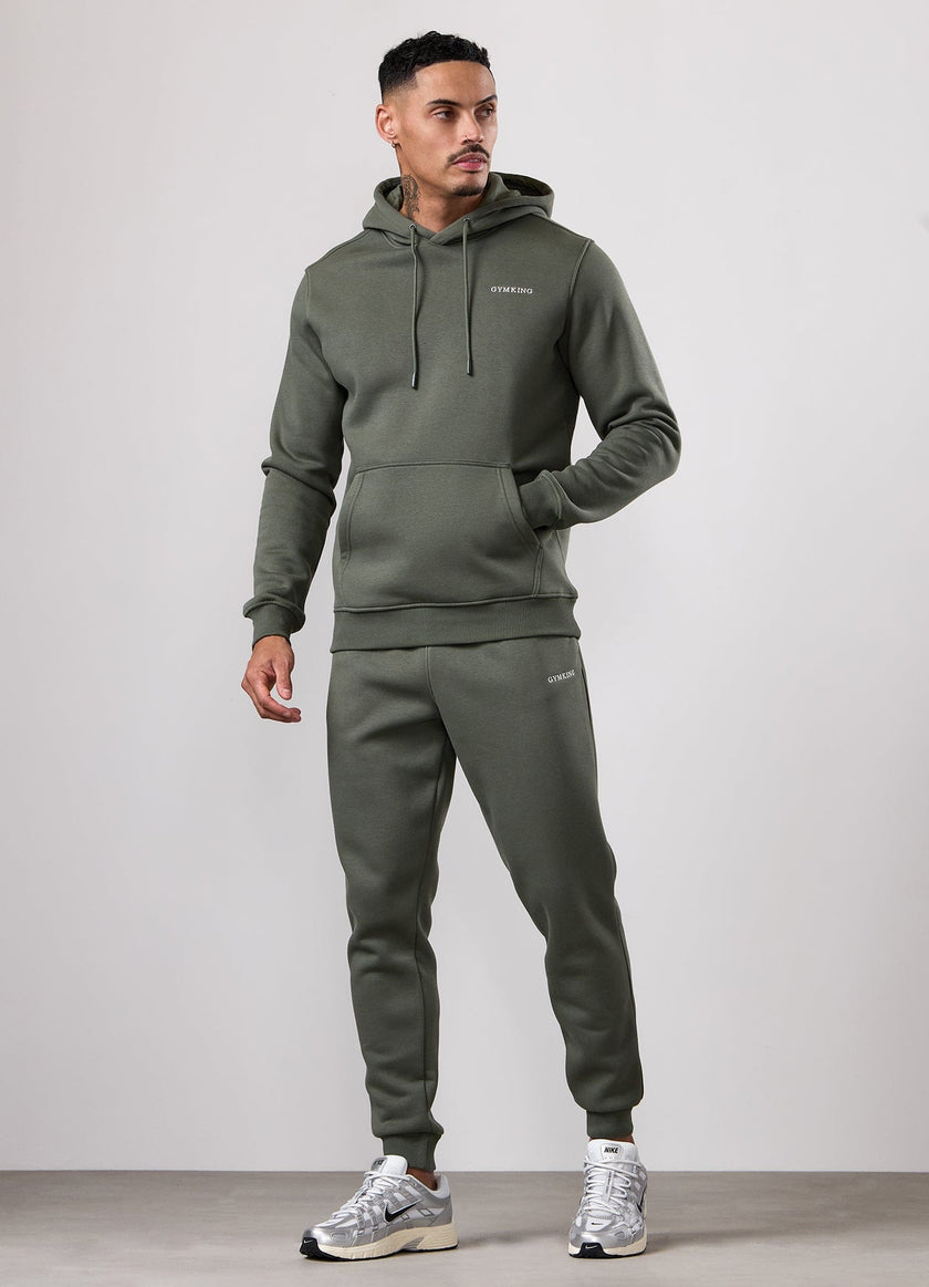 Gym King Fundamental Hood Tracksuit - Deep Olive