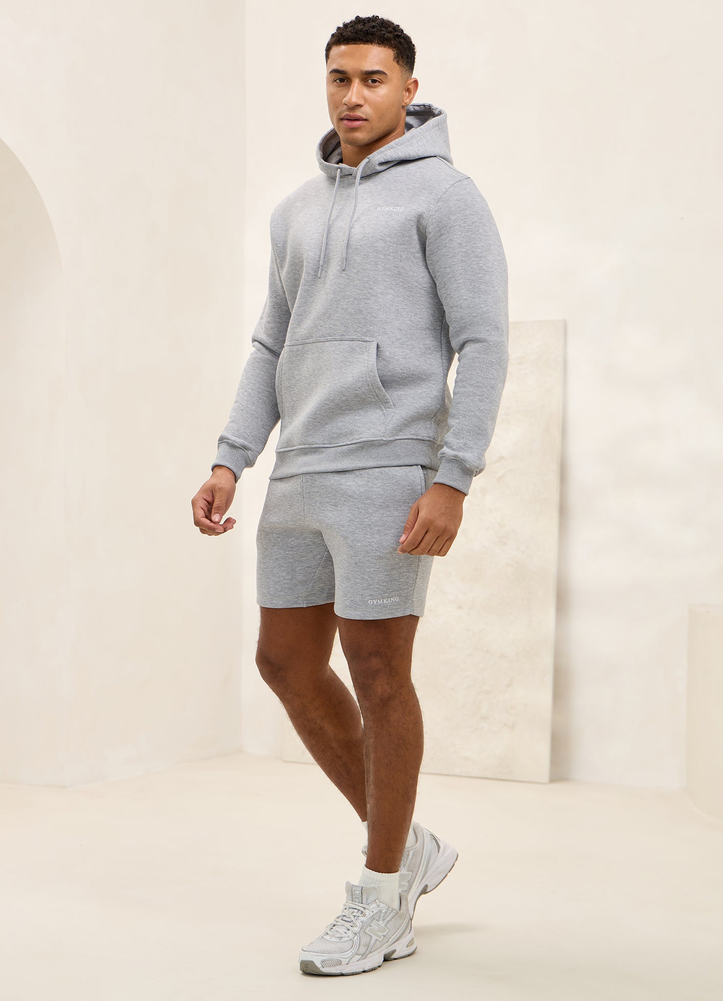 Gym King Fundamental Linear Short - Grey Marl