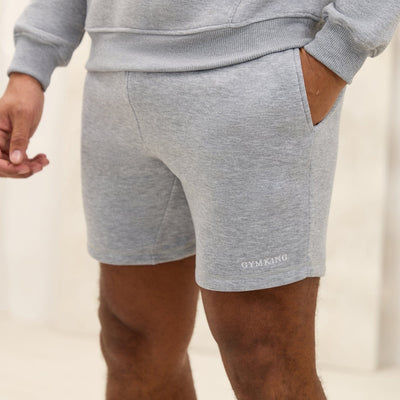 Gym King Fundamental Linear Short - Grey Marl