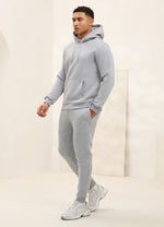 Gym King Fundamental Linear Hood Tracksuit - Grey Marl