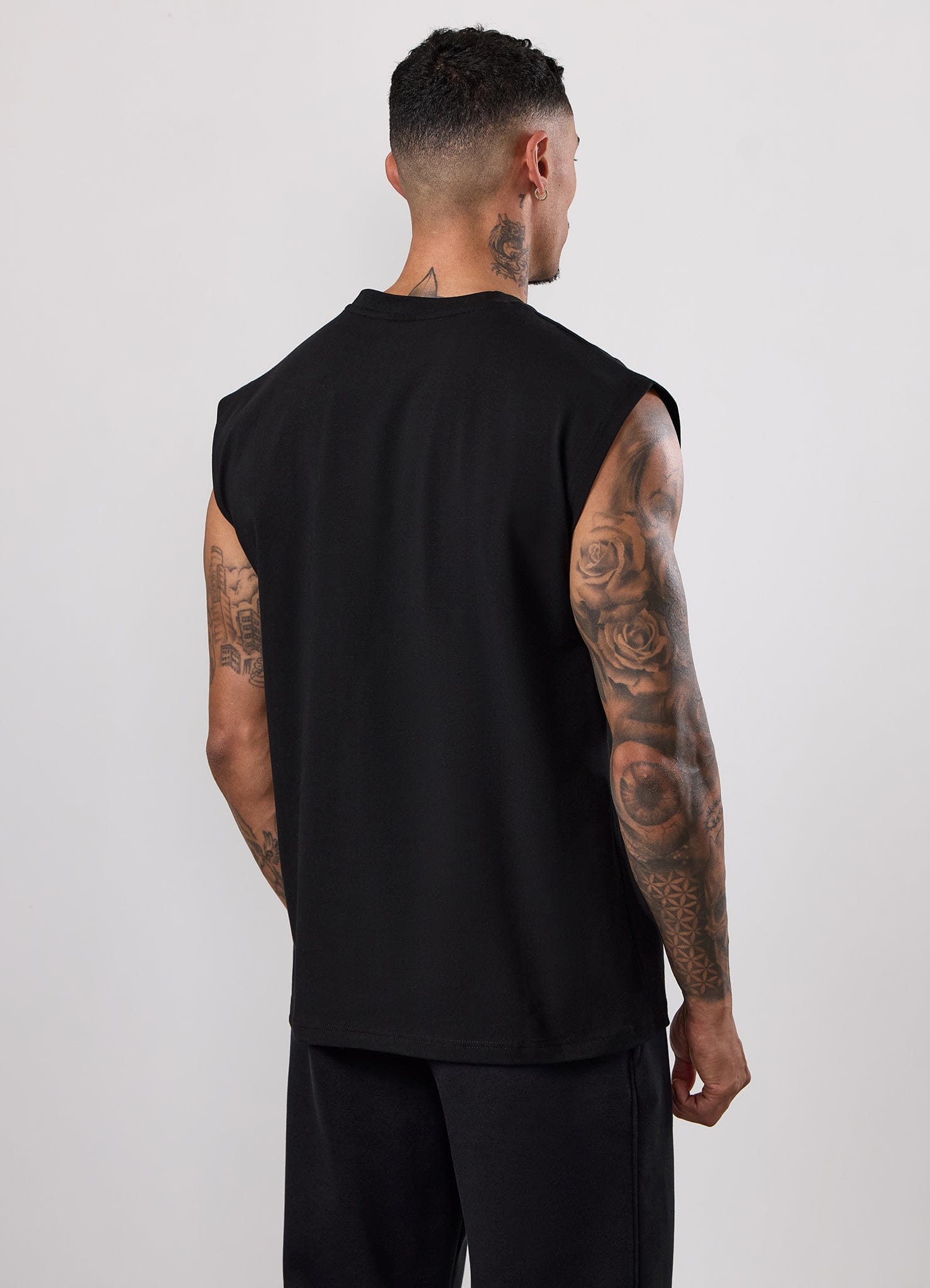 Gym King Fundamental Linear Jersey Tank - Black