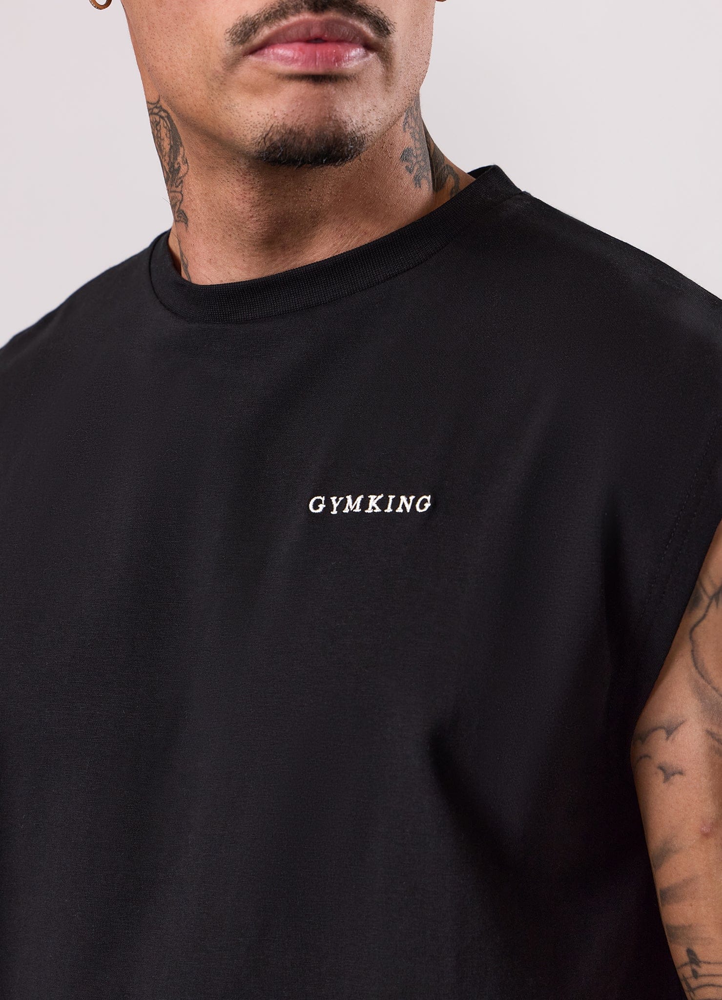 Gym King Fundamental Linear Jersey Tank - Black