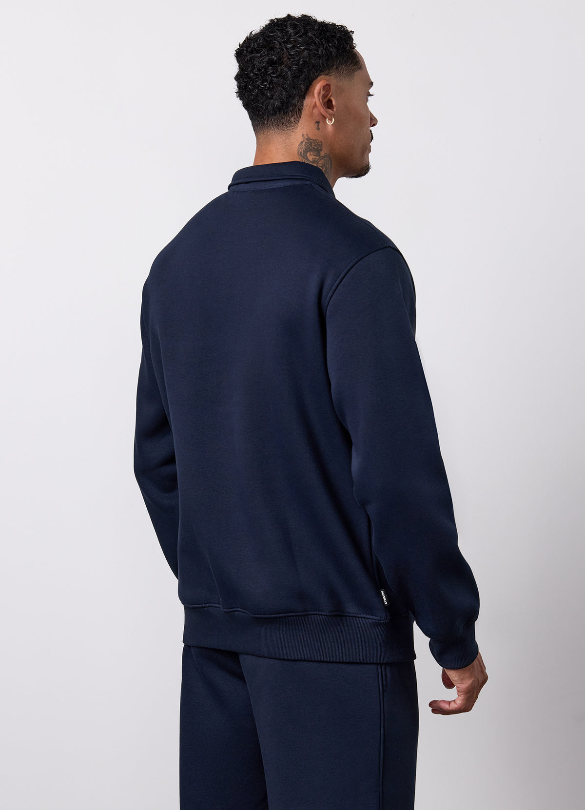 Gym King Fundamental Linear LS Polo - Navy