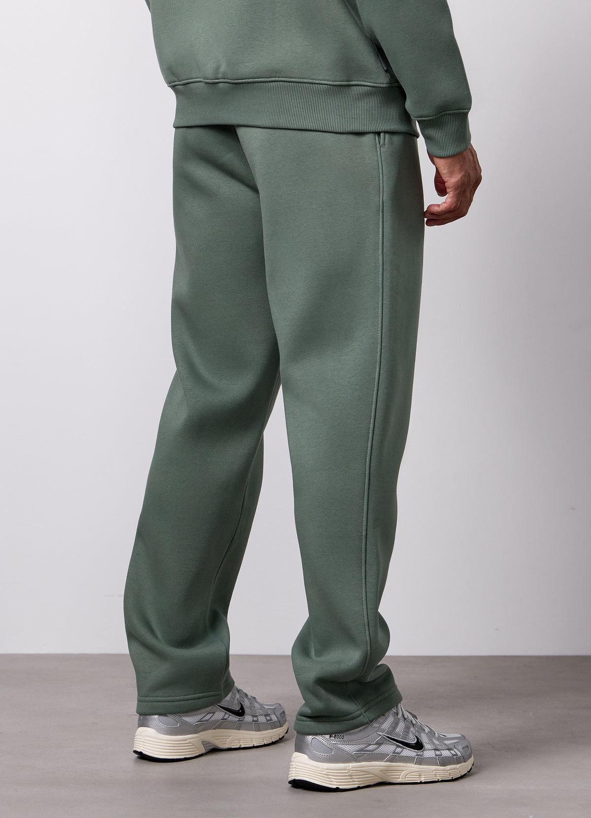 Gym King Fundamental Fleece Linear Straight Leg Jogger - Laurel Green