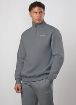 Gym King Fundamental Linear 1/4 Zip Funnel - Mountain Slate thumbnail