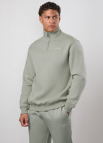 Gym King Fundamental Linear 1/4 Zip Funnel - Soft Khaki thumbnail