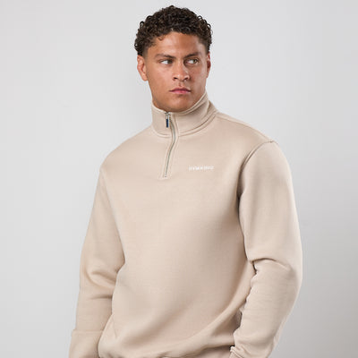 Gym King Fundamental Linear 1/4 zip - Stoneware