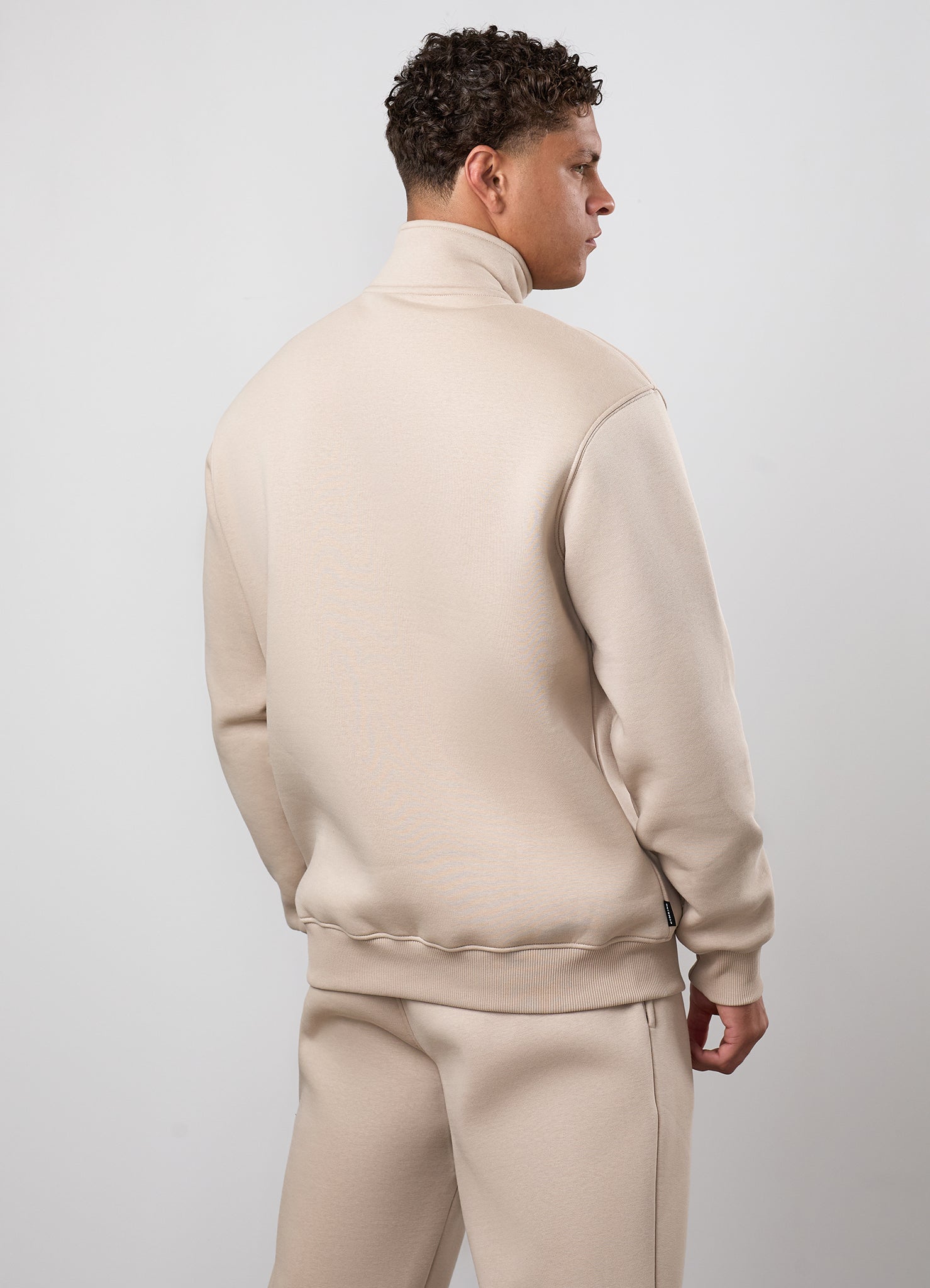 Gym King Fundamental Linear 1/4 zip - Stoneware