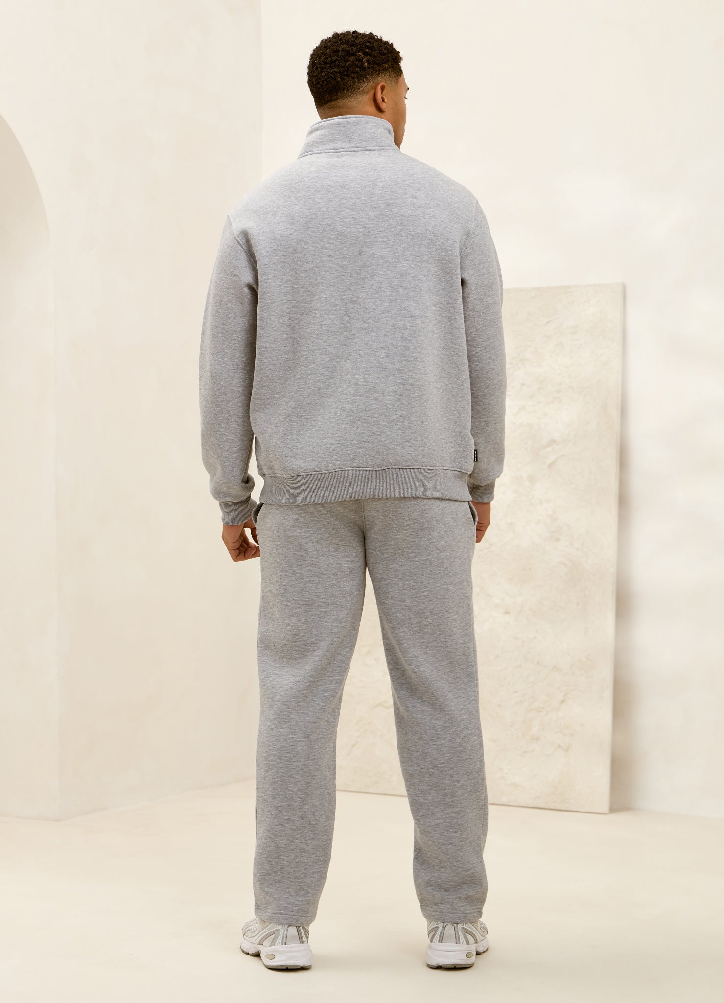 Gym King Fundamental Linear Straight Leg Jogger - Grey Marl