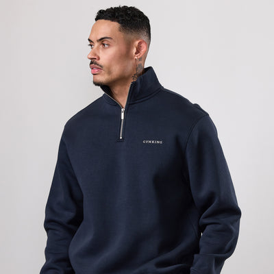 Gym King Fundamental Linear 1/4 Zip - Navy