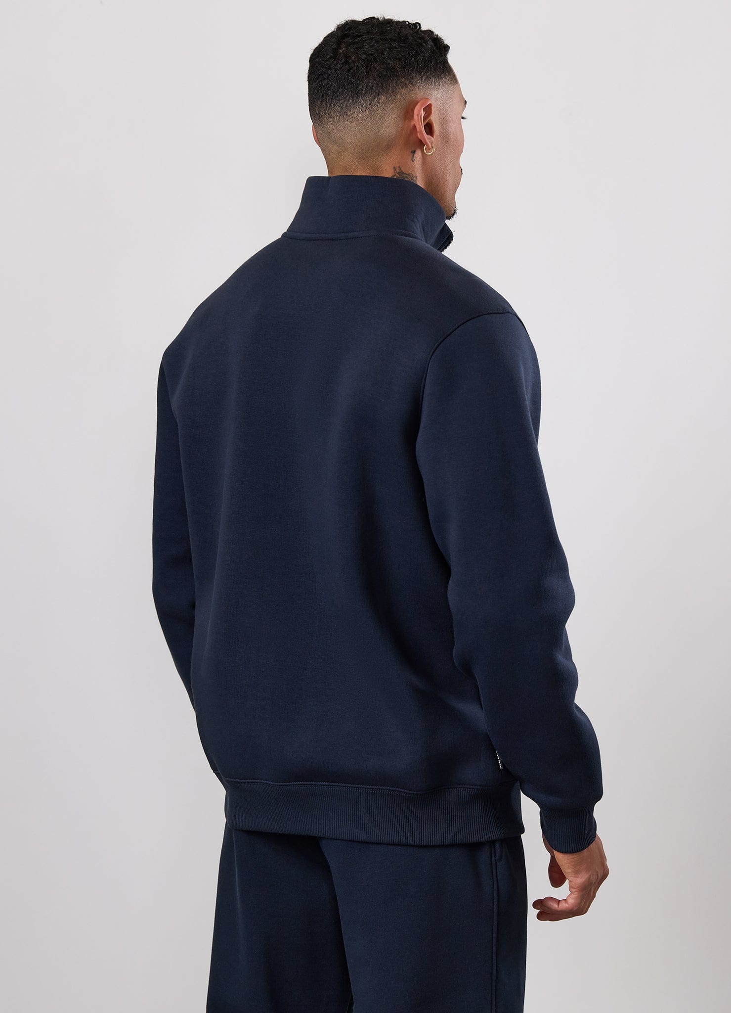 Gym King Fundamental Linear 1/4 Zip Tracksuit - Navy