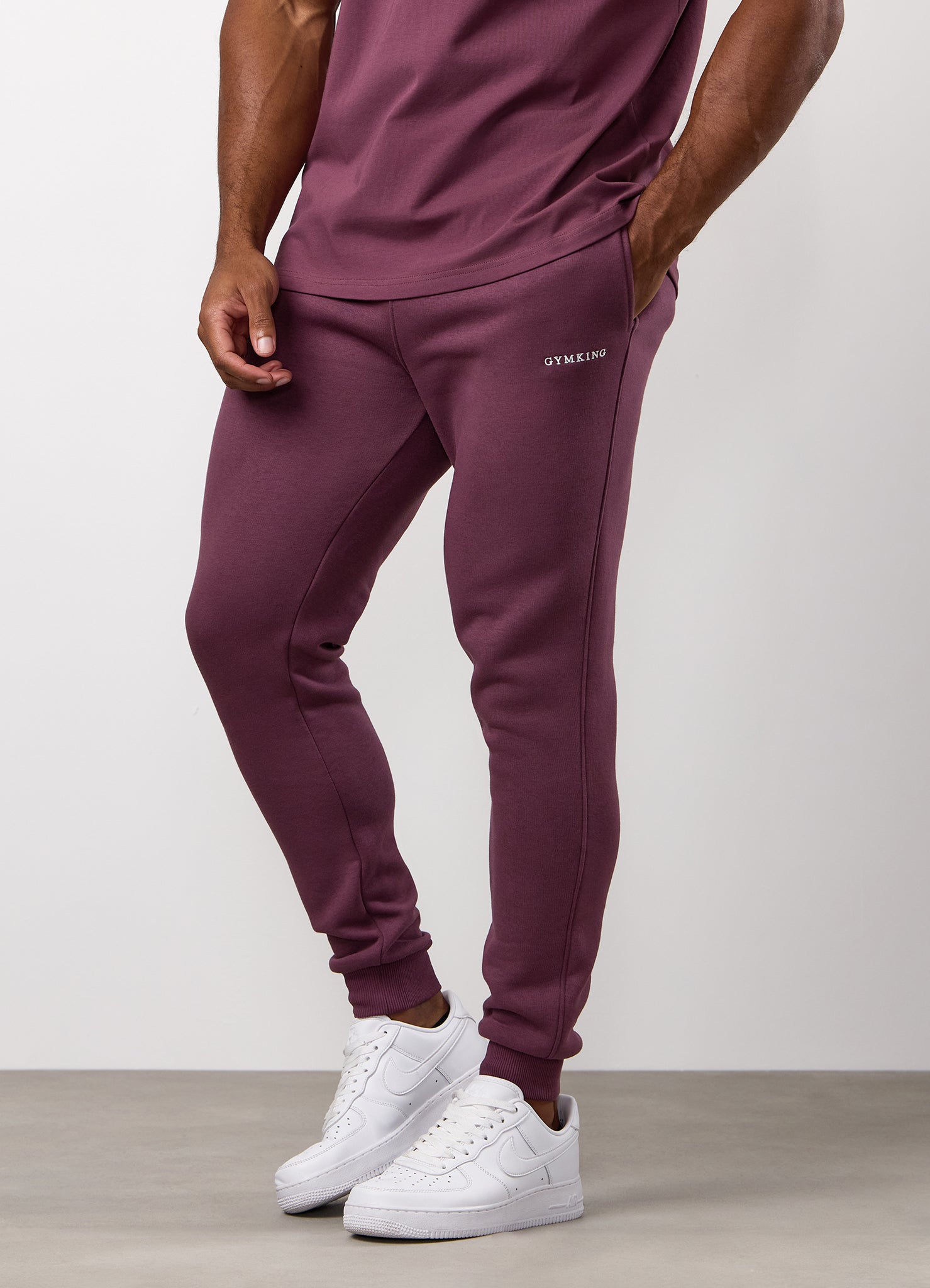 Gym King Fundamental Linear Fleece Jogger - Mulberry