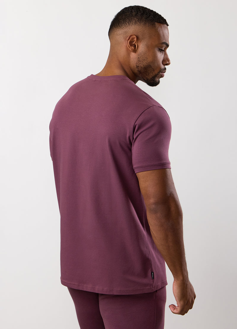 Gym King Fundamental Linear Tee - Mulberry