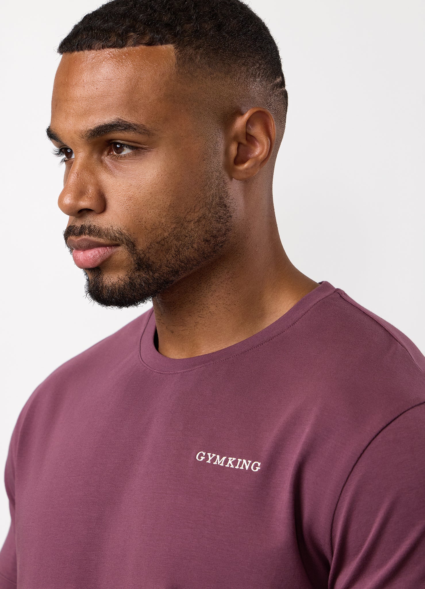 Gym King Fundamental Linear Tee - Mulberry