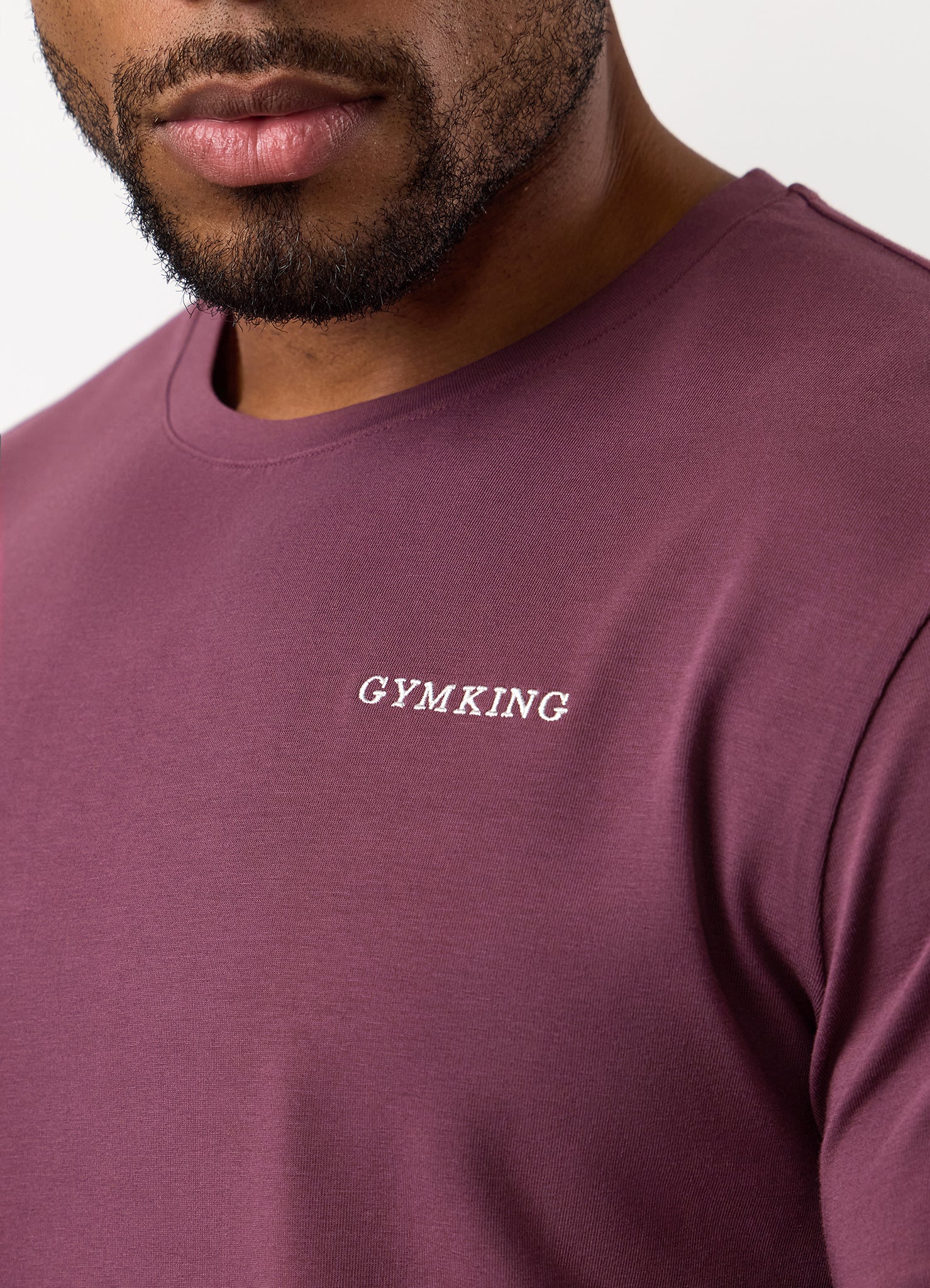 Gym King Fundamental Linear Tee - Mulberry