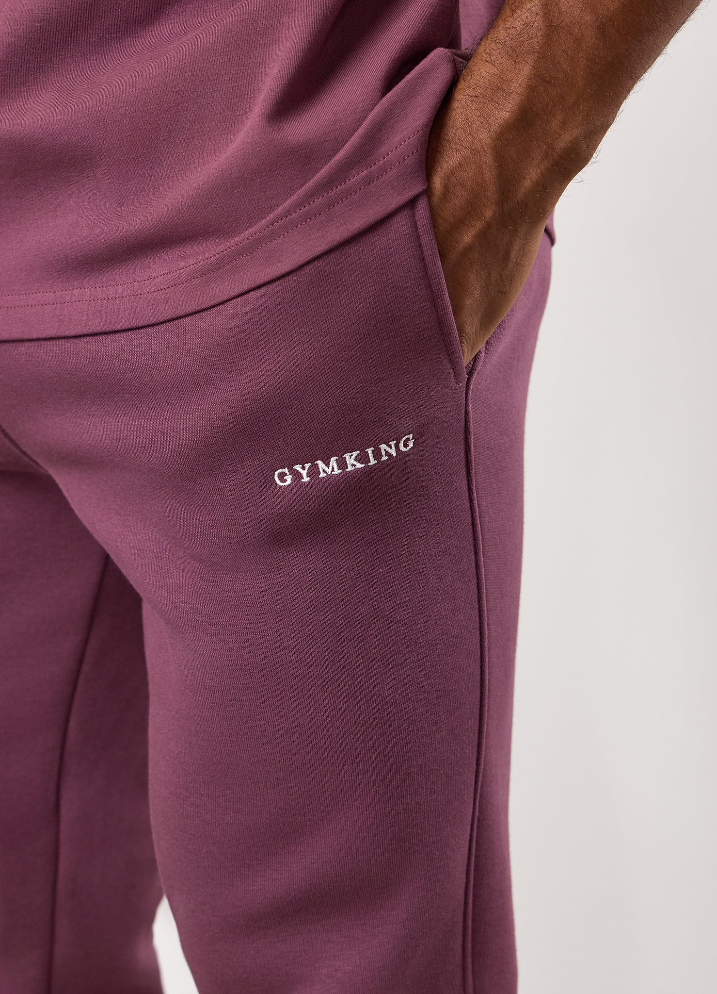 Gym King Fundamental Linear 1/4 Zip Tracksuit - Mulberry