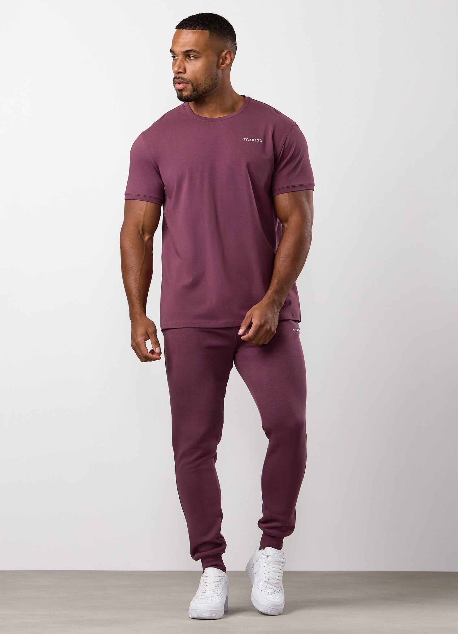 Gym King Fundamental Linear Fleece Jogger - Mulberry