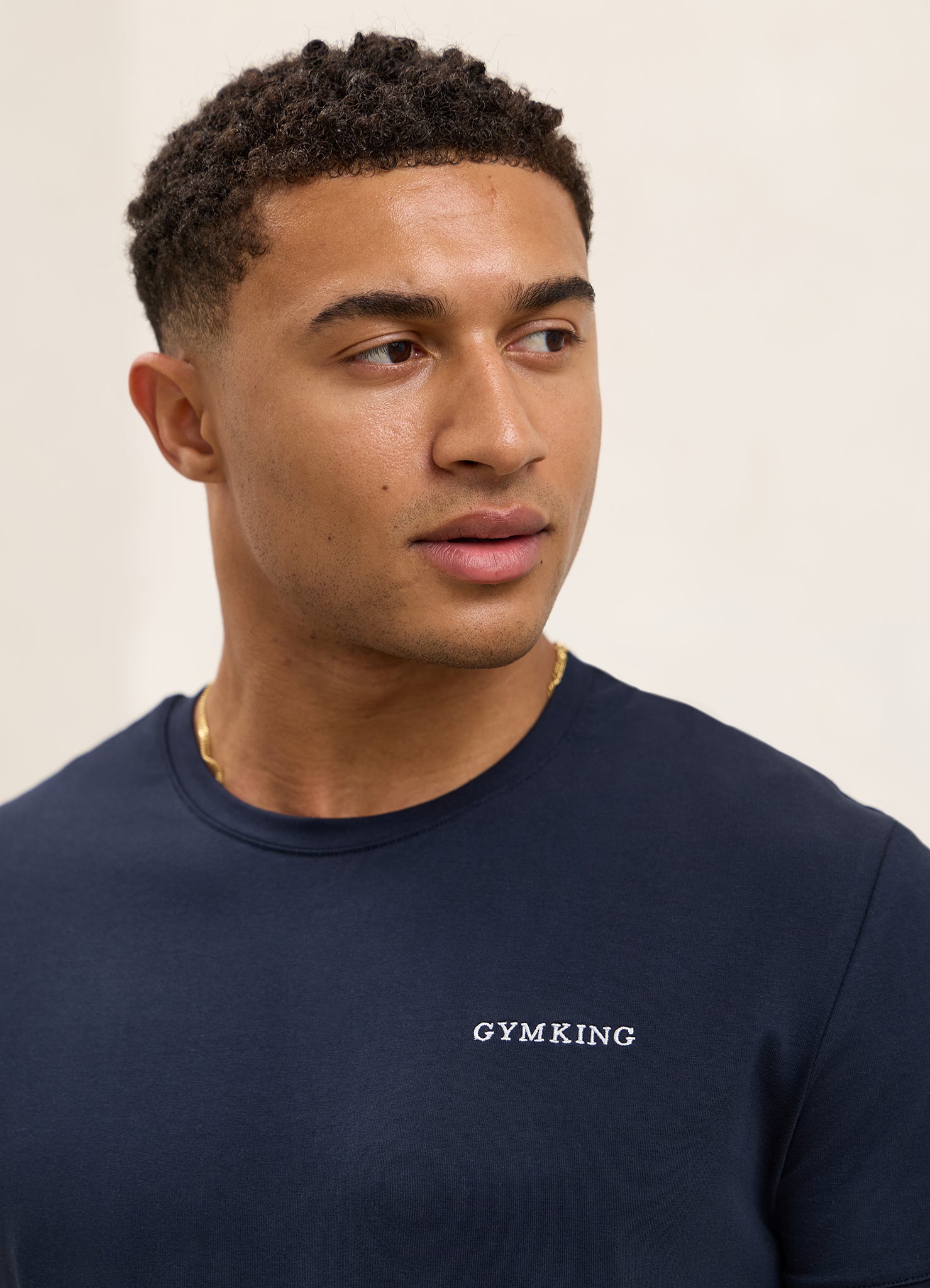 Gym King Fundamental Linear Tee - Navy