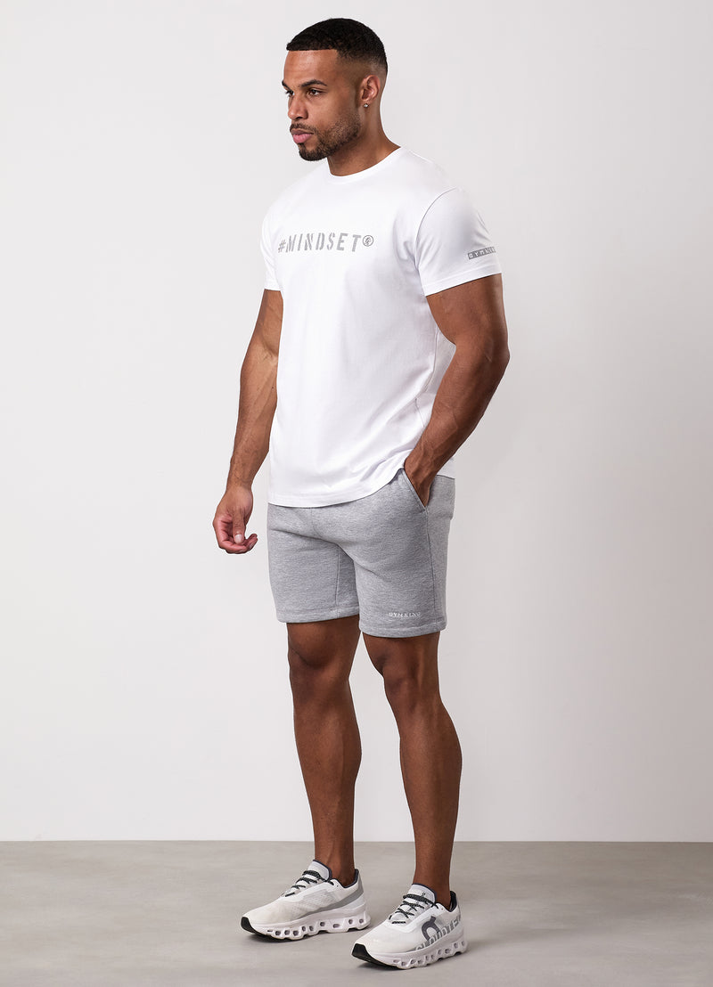 Gym King Fundamental Linear Short - Grey Marl