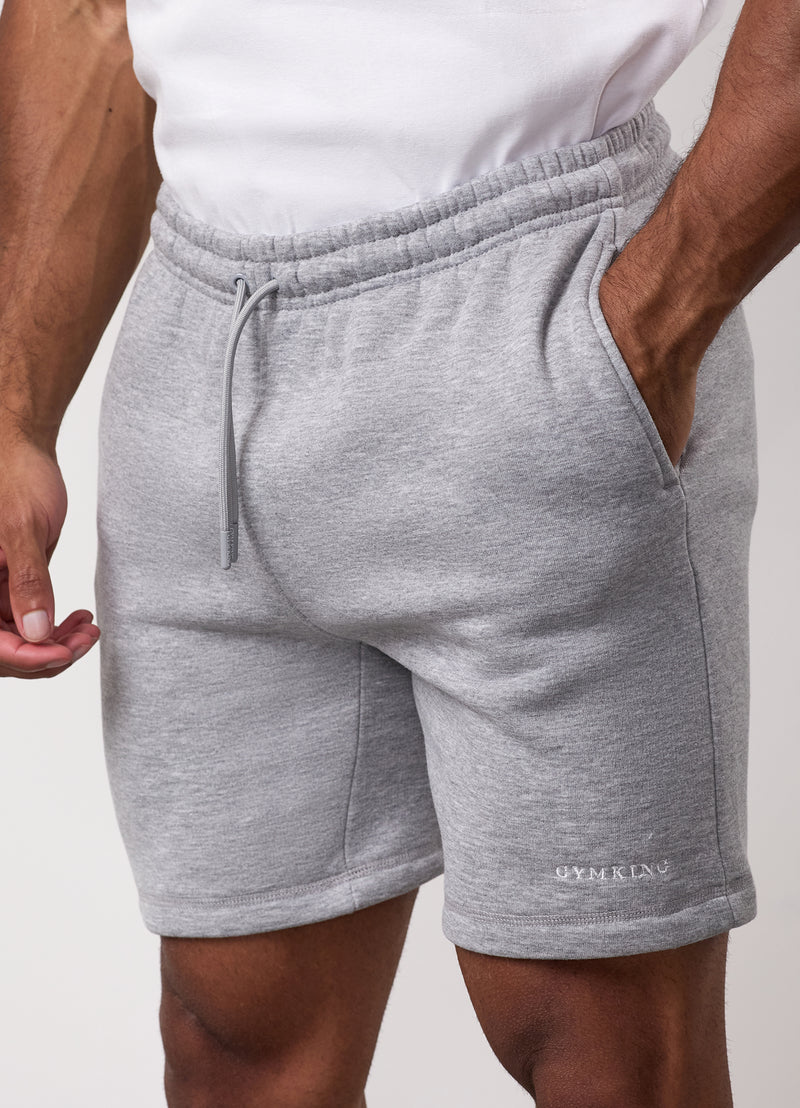 Gym King Fundamental Linear Short - Grey Marl