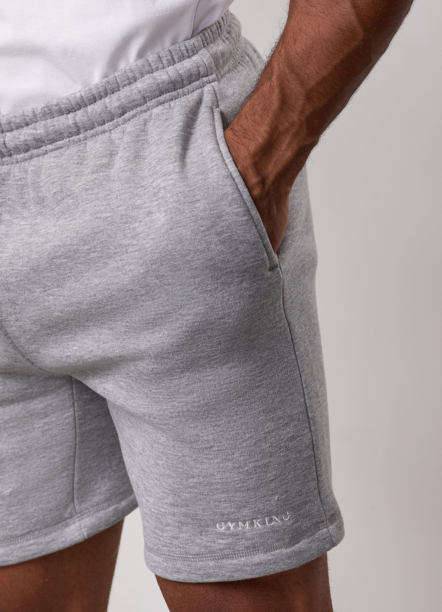 Gym King Fundamental Linear Short - Grey Marl