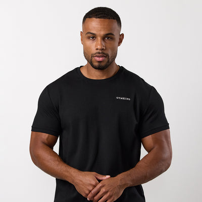 Gym King Fundamental Linear T-Shirt - Black