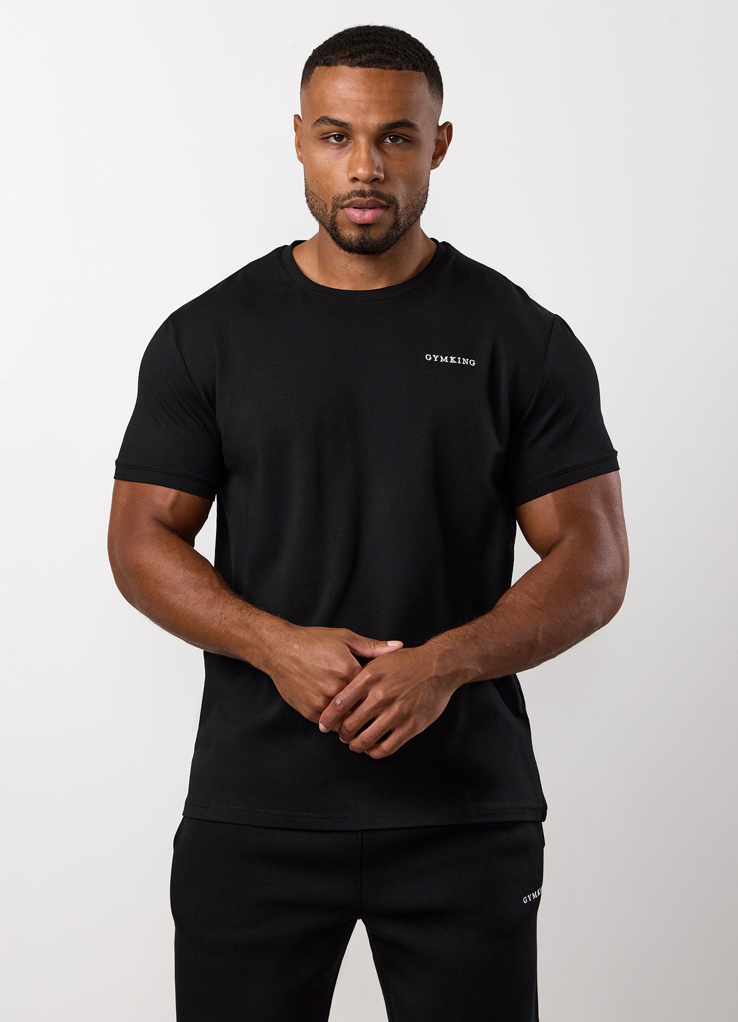 Gym King Fundamental Linear T-Shirt - Black