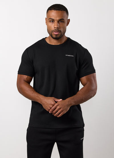 Gym King Fundamental Linear Tee - Black
