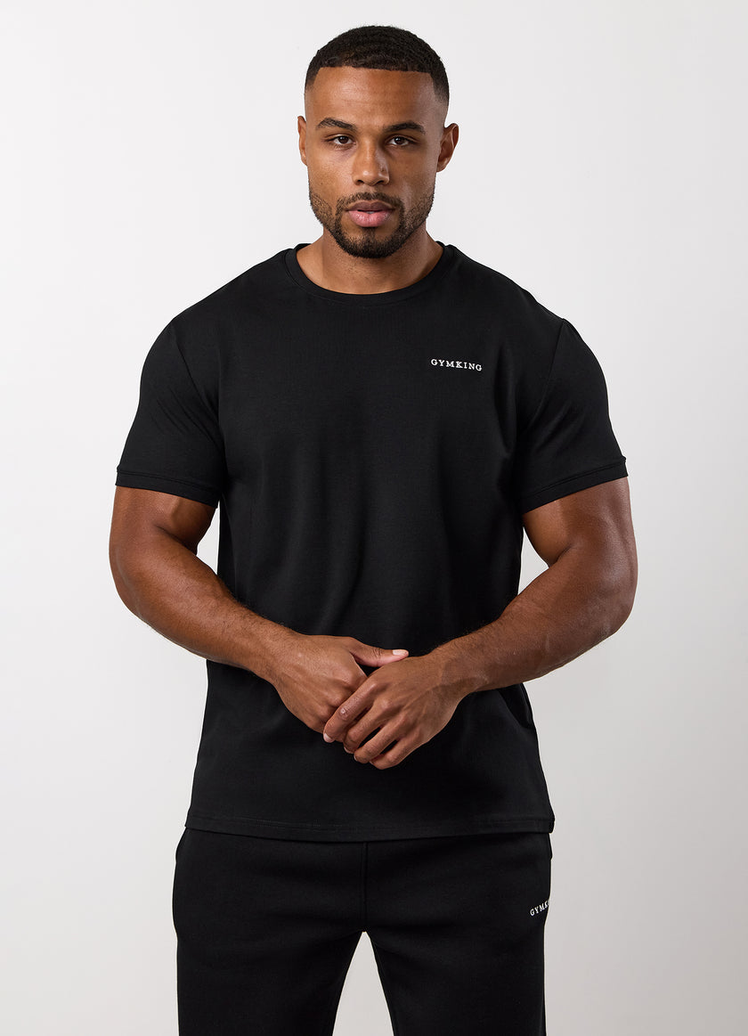 Gym King Linear Fundamental Tee - Black